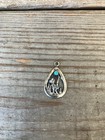 Vtg Artisan Silver Turquoise Roadrunner Pendant Native American Cast