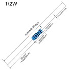100pcs 1 5m Ohm Resistor 1 2w  0 5watt    1  Tolerance Metal Film Fixed Resi