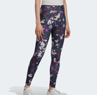 Adidas Originals Tights Womens Multicolor Floral High Rise Training Xs Or Small