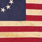 Vintage Cotton Sewn Stars Betsy Ross Flag Old Cloth Art Antique American Usa