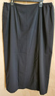 Valerie Stevens Double Slit In Back Long Straight Skirt Black Size  18w   4626