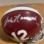 Joe Namath Alabama Auto Signed Riddell Mini Helmet - Coa 