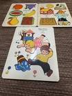 Vintage Fisher Price Wood Puzzles Lot Of 3