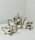 Vintage International Silver Co  Tea Pot Sugar   Creamer Set-silver Plated