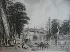 Rare Antique Original Vtg 1820 Rotterdam  Netherlands Engraving Art Print