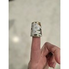 Vintage Cloisonne Thimble Flowers Birds Gold Sewing Craft Collectible Novelty