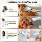 Dog Grooming Vacuum Kit  Pet Grooming Vacuum With Electric Dog Hair Clipper     