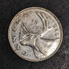 1949 Canada Silver 25 Cents George Vi