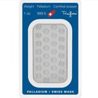 Argor Heraeus 1 Oz  9995 Fine Palladium Suisse Bar - In Assay
