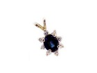 Antique 19thc 1ct Blue Sapphire 14kt Pendant  Ancient Rome Black Magic Antidote