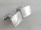 Anson Vintage Sterling Silver Geometric Striped Cufflinks Cuff Links 8 5 Grams
