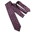 Brioni Mens Purple Geometric 100  Silk Neck Tie  65x3 7 8