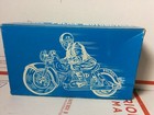 Vintage Tin Litho Friction Powered Police Motorcycle Original Box Japan Japanese