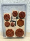 Stampin Up Circle Circus Set Of 9 Wood Mounted Rubber Stamps