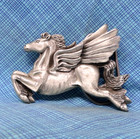 Pegasus Belt Buckle Fantasy Mythical Creature Horse God Cosplay Vtg 1981  gmp254