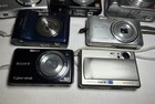 Lot Digital Cameras For Parts Repair As Is Nikon Sony Cyber-shot Coolpix Lumix