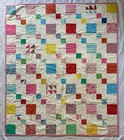 Baby Quilt Handmade Multi Color  New  44    X 51    Patchwork Blanket