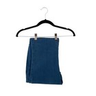 Velvet  Plastic And Metal Clothing Hangers With Clips  6 Pack  Black