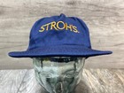 Vintage Strohs Beer Trucker Snapback Mesh Cap Hat Mens One Size Made In Usa Blue