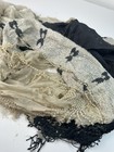 Antique 1920s Beaded Gown As Is Salvage Only Broken Pearl Trim Art Deco Flapper