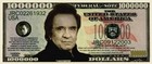 Pack Of 25 Johnny Cash Music Collectible 1 Million Dollar Bill Novelty Money