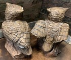 Great Horned Owls 1114 Set Of 2 Ceramic Figure 5 Inches Homco Vintage