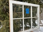 28 X 23 Vintage Window Sash  Old 6 Pane  Frame 1970s Arts   Crafts