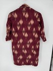 Vintage Brent Genuine Beacon Blanket Robe Red Plaid Cord Trim Warm No Tie F1