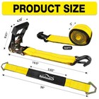 Car Tie Down Straps For Trailers 2inch X10ft - J Hooks With Safety Clips 10 0   