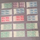 1952 Us Postage Plate Block Lot  16 Total   Scott   1004 - 1009 Mnh