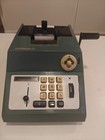 Olivetti Summa Prima 20 Adding Machine  Green  Manual marcelo Nizzoli Design 60s