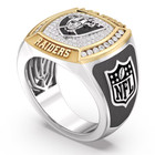Las Vegas Raiders True Fan 1 2 Ct Diamond Two-tone Gold   Sterling Silver Ring