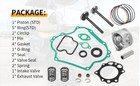 Engine Piston   Ring Gasket Seal Valve Rebuild Kit For Club Car Ds Predent Fe290