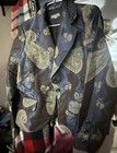 Serena Kay Vintage Blazer Button Up  Classy  Paisley Design 