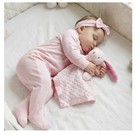 Pink Bunny Baby Lovey Security Blanket Soft Snuggle Toy 16   
