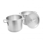 Thunder Group Sldb016 Double Boiler 16 Quart 18 8 Stainless Steel Nsf  3 Pc 