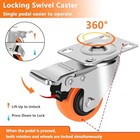 Caster Wheels  2  Casters Set Of 4 Heavy Duty - 4 0 2 Inch 4-pack orange 