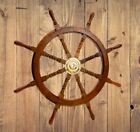 Big Ship Steering Wheel Wooden 36   Inch Antique Brass Nautical Pirate Ship s