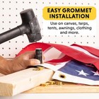 1 2  Grommet Tool Kit - 12 Solid Brass Grommets For Tarps Repair  Fabric Rings 