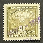 Travelstamps  Philippines Documentary Revenue Stamp 4 Centavo Used 1955 Cancel