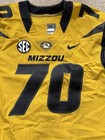 Game Worn Men s Nike White Missouri Mizzou Tigers Used Football Jersey Sz 46  70