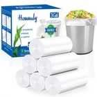 300 Clear Trash Can Liners - 3 Gallon Small Garbage Bags  Extra Strong 2 6 Mil 
