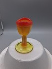 Vtg Yellow   Orange Slag Eye Wash Glass  Cup