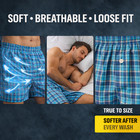 Men   s Cotton-blend Boxer Shorts Value 10 Pack   Soft Breathable Comfy Loose Fit