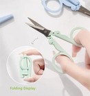 Mini Folding Scissors With Safety Cap Small Portable Travel Scissors Little Badg