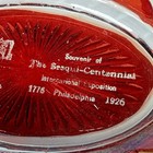 Sesqui Centennial Philadelphia Antique Ruby Red Flash Souvenir Glass Trinket