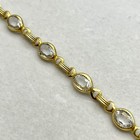 Vintage Gold Filled Crystal Bracelet With Matching Earrings Boxed Set