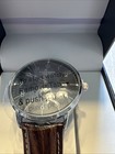 Akribos Xxiv Men s Ak618ss  essential  Stainless Steel Black Dial  Brown Leather