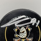 Leo Carlsson  Autograph Signed Anaheim Ducks Logo Official Hockey Puck Fanatics