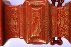 1900 s Chinese Gilted Coral Red Glaze Porcelain Censer Incense Burner As Is